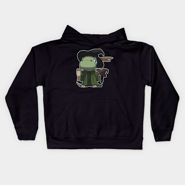 Dino witch Kids Hoodie by DinoTropolis